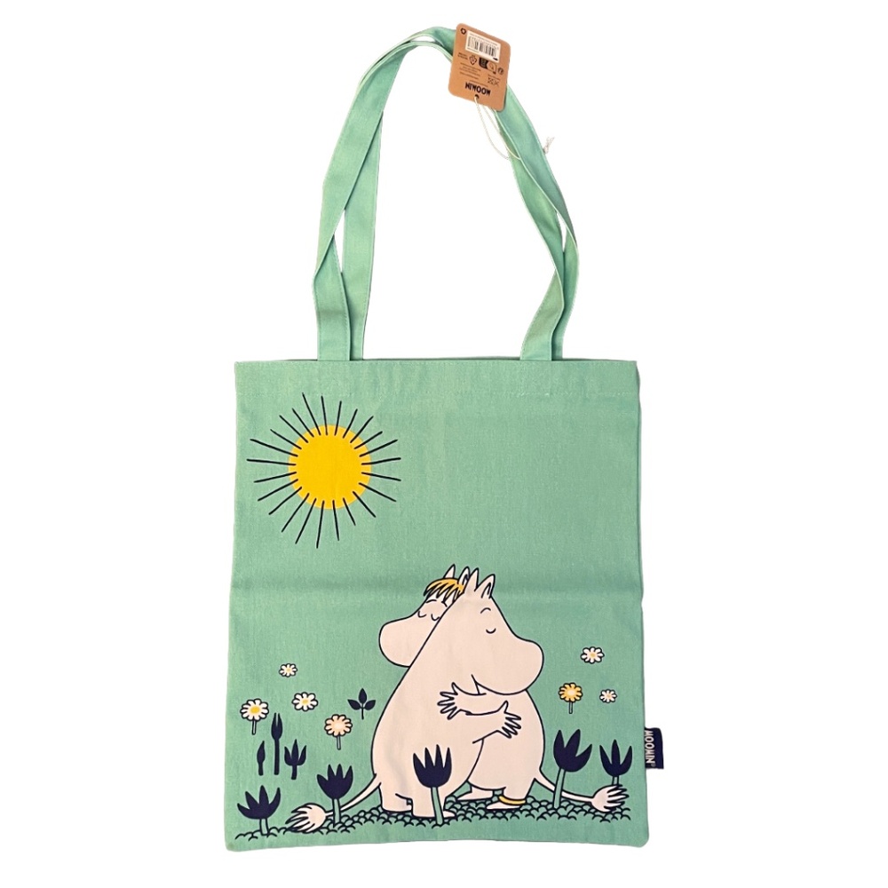 NWT Moomin cotton tote bag  mint green color